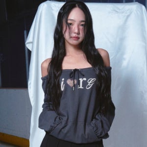 [로긴 앤 로지] I Luv RnR Leopard String Point Long Sleeve Charcoal