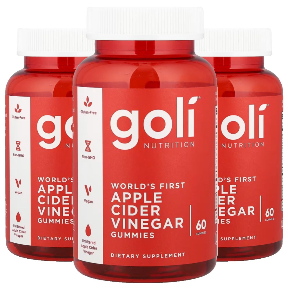 <b>골리 뉴트리션</b> 월드 퍼스트 애플 사이다 비네거 사과식초 60구미 3개