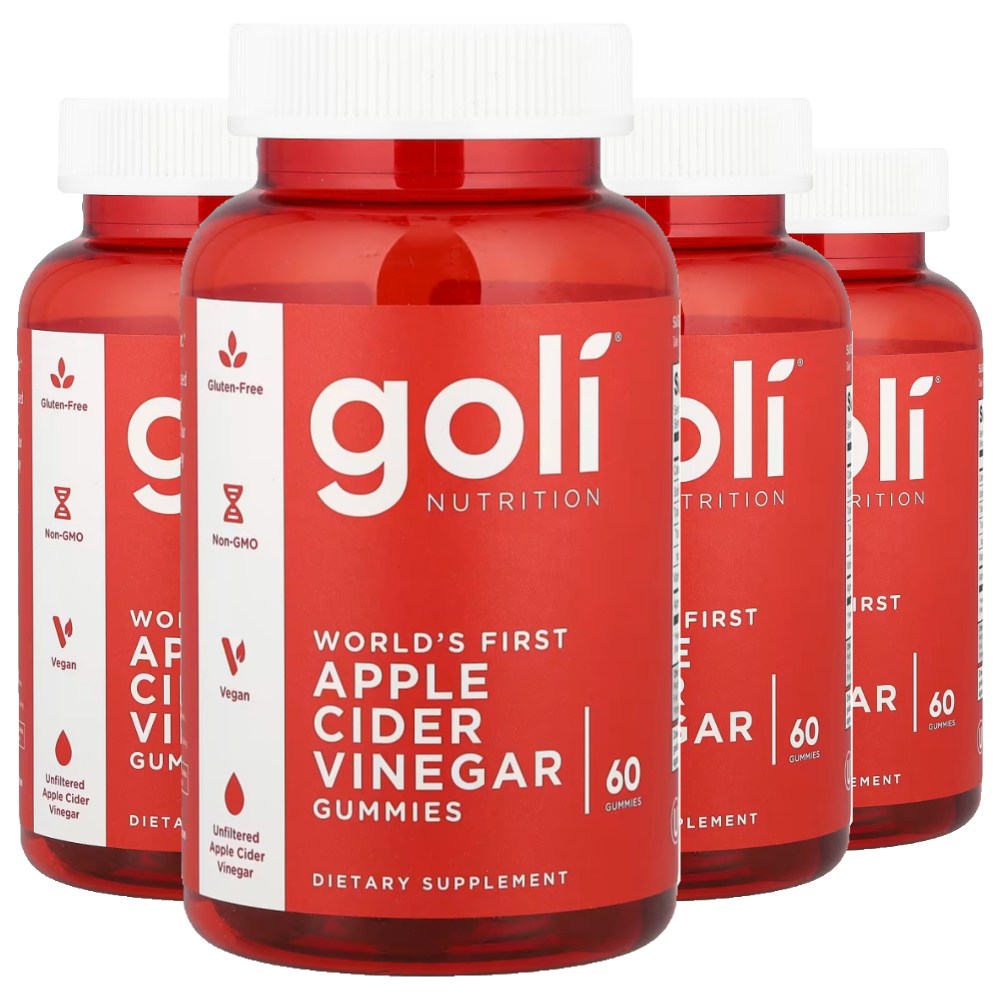 <b>골리 뉴트리션</b> 월드 퍼스트 애플 사이다 비네거 사과식초 60구미 4개