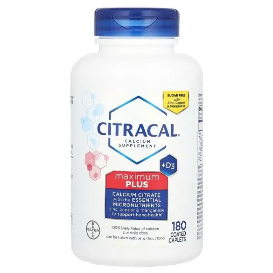 <b>Citracal</b>, Maximum Plus +D3, 180 Coated Caplets