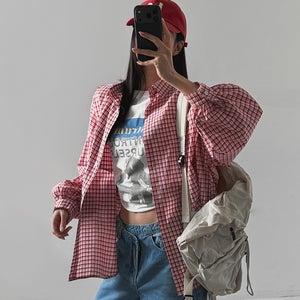 박시언발체크셔츠-nb