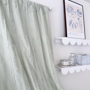 빔빔 Ruffle Mint Curtain - 80x 230cm