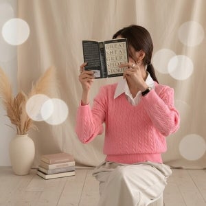 옷자락 여성 꽈배기 브이넥 데일리 니트 세트 핑크 옐로우_636661