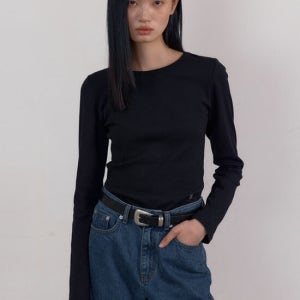 38컴온커먼 Symbol Slim Long Sleeve T-Shirts (Black)