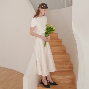 [폴앤앨리스] [맞춤제작] 플레어 맥시 드레스 셋업 / 아이보리