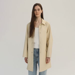 [르바] [5차] Faux Leather Half Jacket - Vanila