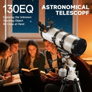 대구경 뉴턴 반사경 망원경 (삼각대 포함) - 수동식, 99배율, 별자리 관측, 깊은 우주 천문학, 행성 및 달 관측용, 내구성 강화, 아마추어용