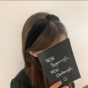 내일도착 헤어밴드/머리띠 [md강추]소프티 데일리 베이직 매듭 꼬임 블랙 벨벳 머리띠 헤어밴드