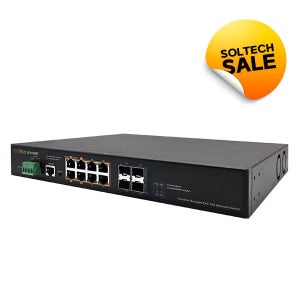 솔텍 (단독특가) 솔텍 SFC410BT 10G 산업용 관리형 L2 스위치 (1Gbps PoE 4포트/10G SFP 4슬롯) 스위치허브 광스위치