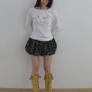 [씨씨] 도트 벌룬 팬츠, 차콜 그레이 Dot Ballon Pants, Charcoal gray