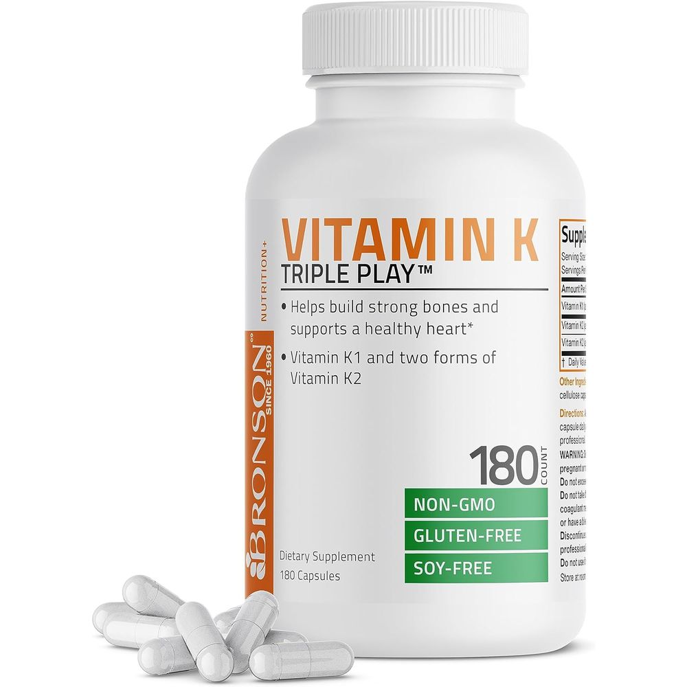 브론슨 브론슨 <b>비타민 K 트리플 플레이</b> 180캡슐 메나퀴논