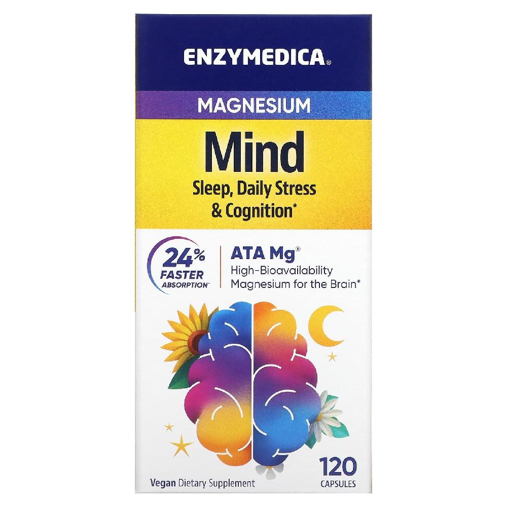 엔자이메디카 엔자이메디카 <b>Enzymedica 마그네슘</b> 마인드 캡슐 120정