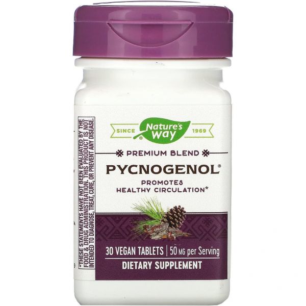 건강한 <b>혈액 순환</b>을 촉진하는 <b>네이처스 웨이</b> 피크노제놀 비건 정제 30정