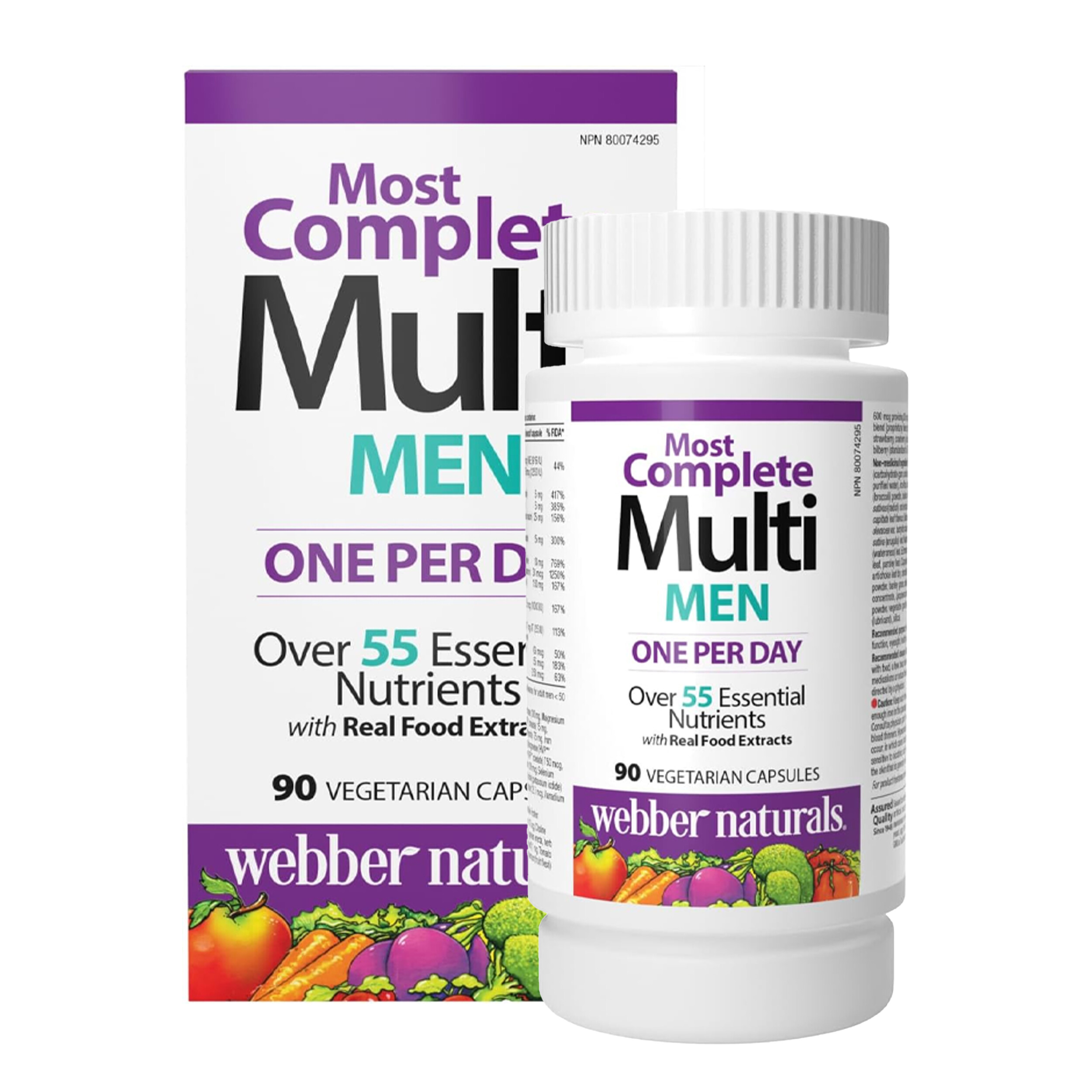 웨버내추럴스 모스트 컴플리트 남성용 멀티<b>비타민</b> 90정