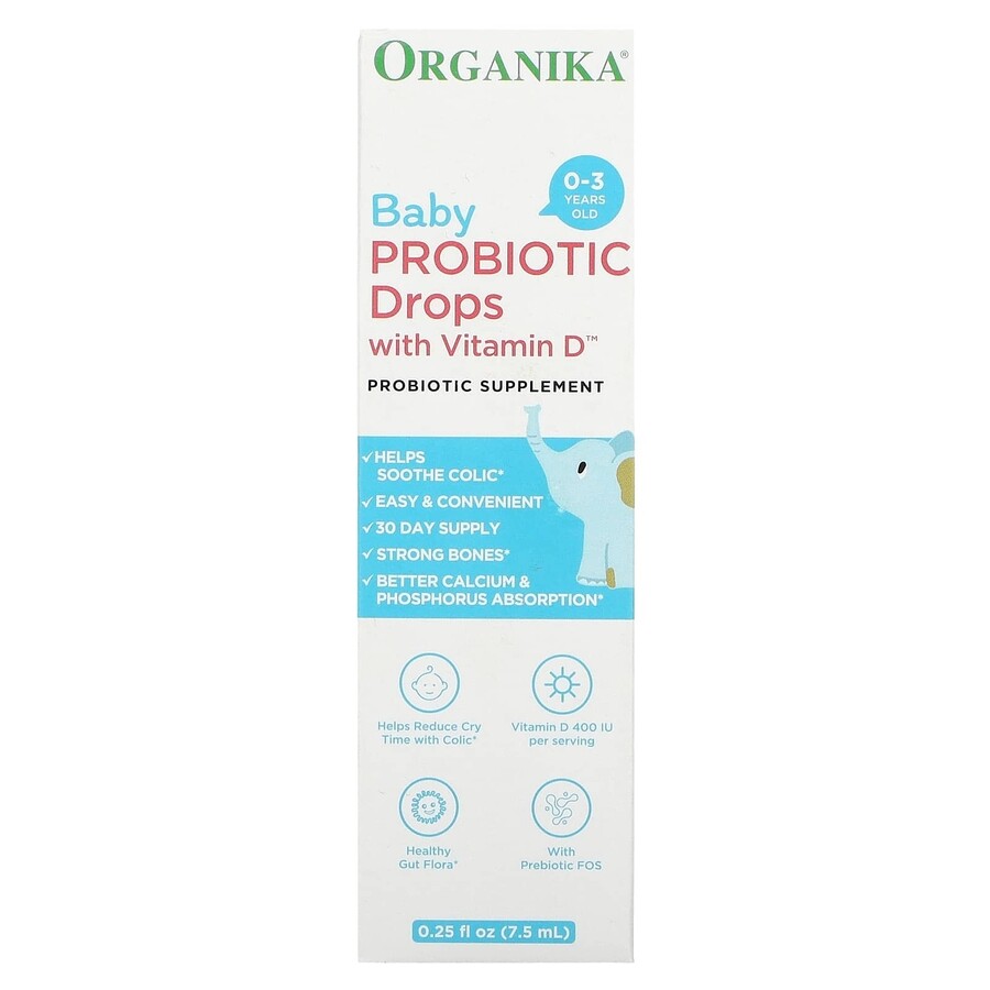 <b>오가니카</b> 유산균 유아 키즈 프로바이오틱스 액상 7.5ml <b>비타민D3</b>