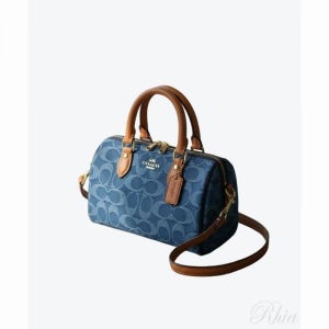 코치 미니 로완 크로스바디 백 CDQ36 IMTYV 인 시그니처 데님 152106862