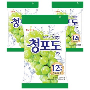 롯데 청포도 캔디 323g x 3개