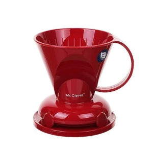 친절한탄씨 미스터 클레버 커피 드리퍼 레드 300ml 1~2인용 침출식드리퍼 핸드드립드리퍼 초보자드리퍼