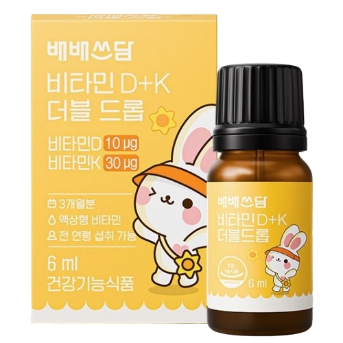 배배쓰담 비타민D + K 더블 드롭 6ml, 1개
