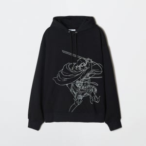 [스파오] [진격의거인] 후드 스웨트셔츠(BLACK)_SPMHG23U01 SPMHG23U01