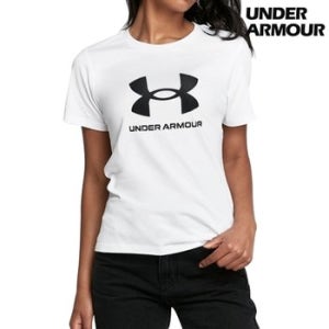 언더아머 UA 라이브 스포츠스타일 그래픽 G 반팔 여성 화이트 136118...