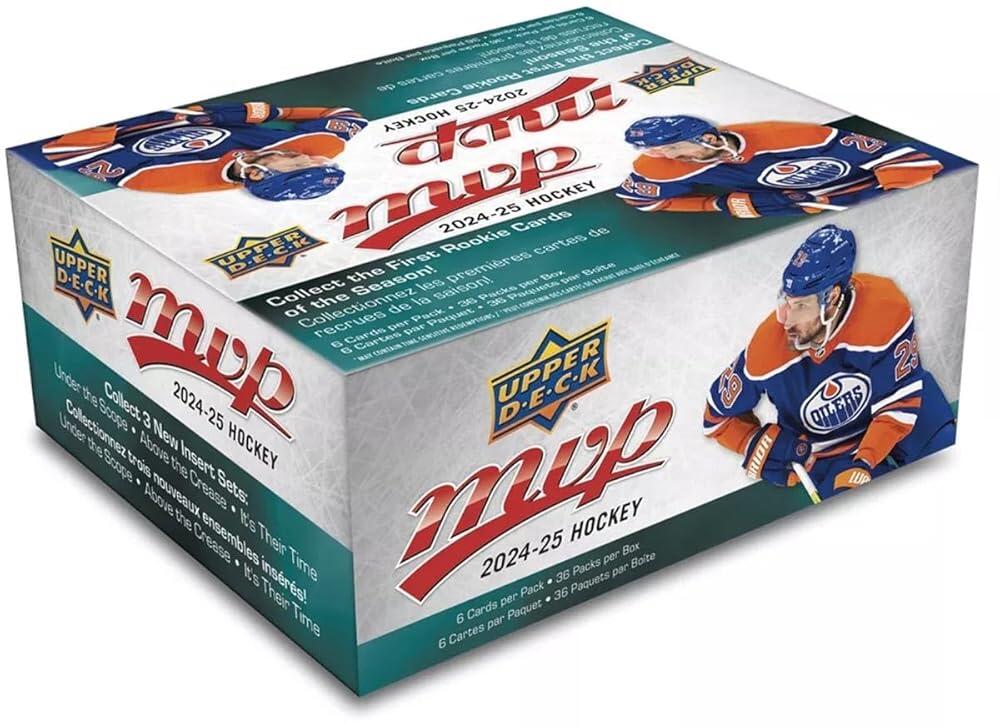Upper Deck 2024-25 MVP 하키 수집용 카드 박스 - 216장 (6카드/팩 36팩/박스) NHL 129458  UP 업per DECK 데크 2024-25 MVP 하키