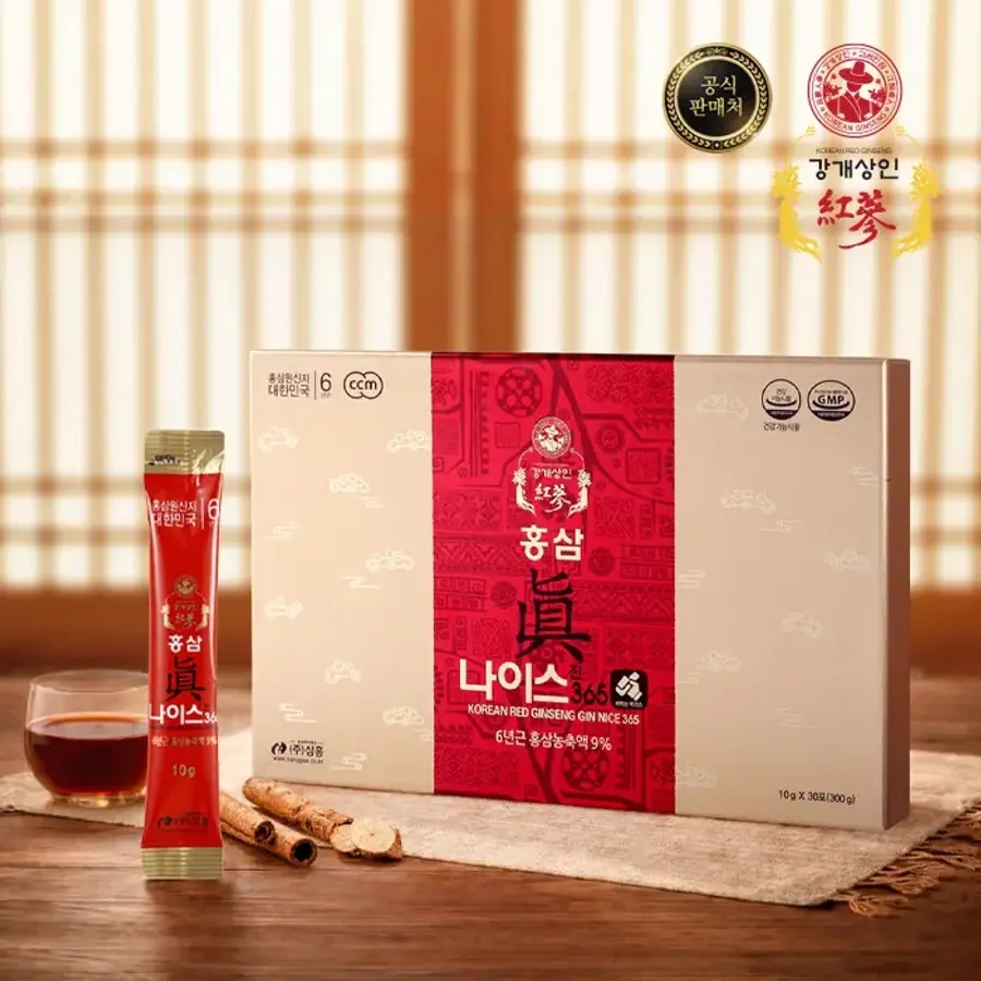 <b>강개상인 홍삼진나이스</b>(10ml x 30포) 6년근 농축액 스틱형 감초 계피 당귀 함유