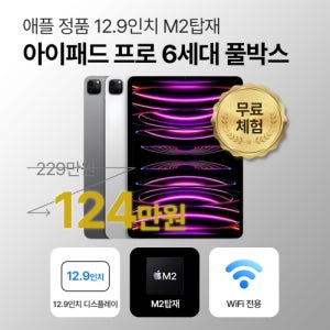 [A리퍼] 애플 아이패드 프로 6세대 256GB WiFI전용 12.9인치 스페이스 그레이 M2 풀박스 A+급 P82411