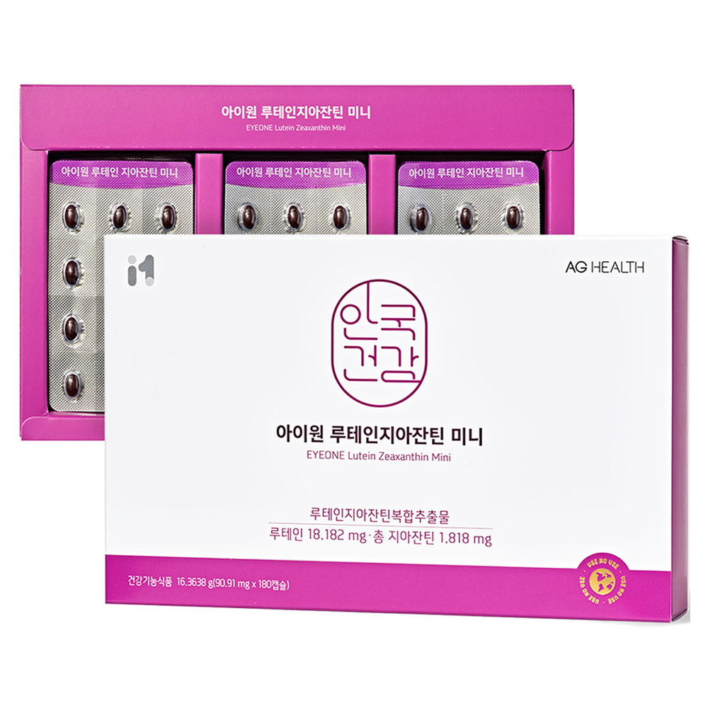 아이원 루테인지아잔틴 미니 180캡슐, 1개