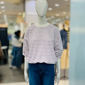 클리지 라운드 단가라 맨투맨 CQ2WTS12