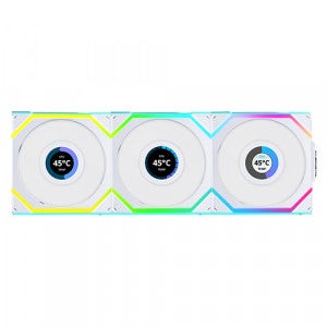 리안리 UNI FAN SL Wireless LCD 120 리버스 (3팩, 화이트)