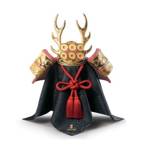 [해외] Lladr Red Samurai Helmet Figurine 8747769856345 | Model: Golden Lustre