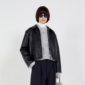 [라벨 아카이브] TIMEWORN VEGAN LEATHER JACKET (BLACK)