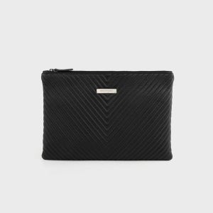 몽삭 세이나 소가죽 V퀼팅 체인 클러치백 AL68-2804 2컬러 택1