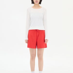 여성 코튼 밴딩 쇼츠