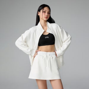 소프트 코튼 하이넥 집업 자켓