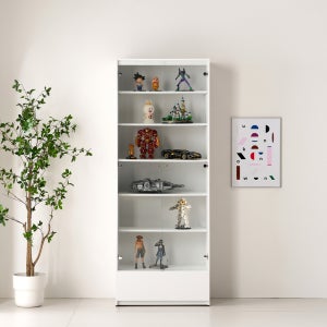 2M 키큰 코코 서랍형 강화유리 장식장 진열장 400 600 800