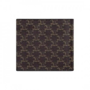 셀린느 [명품]  바이폴드 지갑 인 TRIOMPHE 캔버스 트리옹프 반지 10B652BQB 38NO