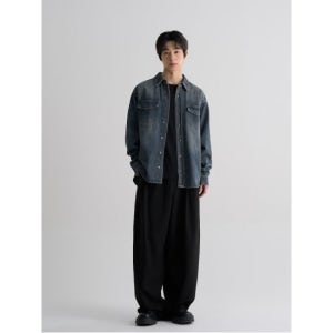 에잇세컨즈 워싱 웨스턴 데님 셔츠 - 블루 (456264SS2P)