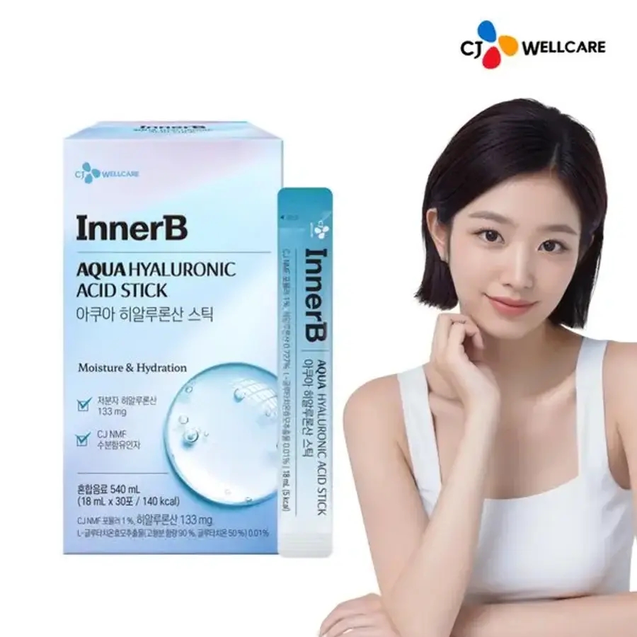 [<b>CJ웰케어</b>]이너비 <b>히알루론산</b> 스틱 1박스