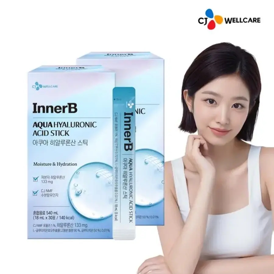 [<b>CJ웰케어</b>]이너비 <b>히알루론산</b> 스틱 2박스