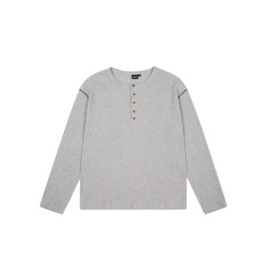 [아캄] Henry Neck Waffle Long Sleeve (Gray)
