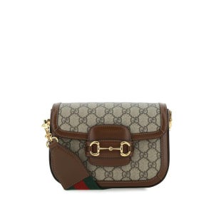 구찌 여성 브라운 GG 미니 레더 플랩 크로스백 658574HUHHG 8565