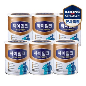 일동후디스 하이밀크 고칼슘 균형영양식 600g 6캔