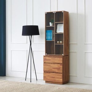 [아트박스 POOM]아트박스/플레인홈 바기 3서랍 유리 장식장 600