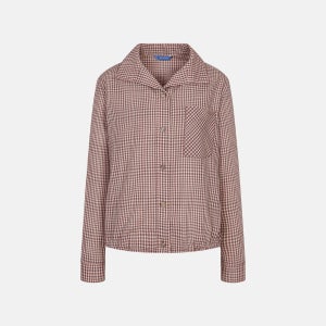 [키이스] 체크 스트링 셔츠 블라우스 KE26S1FRB4885