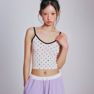 [유희] ROSE DOT KNIT SLEEVELESS_IVORY YHKNGA001IV