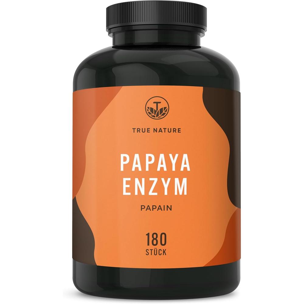 독일 <b>트루네이처</b> TRUE NATURE Papaya Enzyme 파파인 엔자임 2100mg 파파인 효소  5개  180정