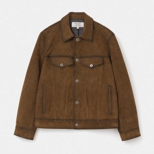 유니폼브릿지 cow suede trucker jacket camel