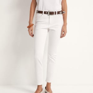 스페라 미드라이즈 스키니 화이트 데님 팬츠 58672501481 BLANCO